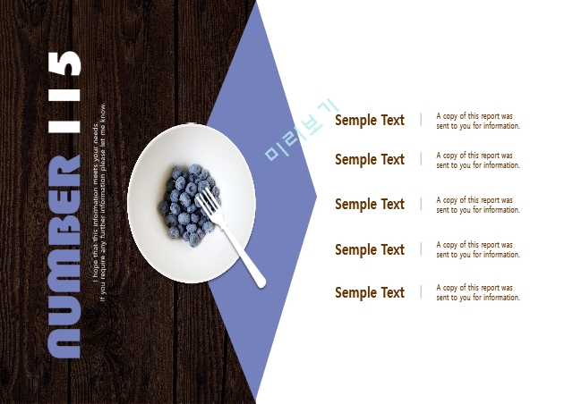 블루베리 열매 과일 컨셉 PPT 파워포인트 템플릿 (by Agipangda)   (2 )